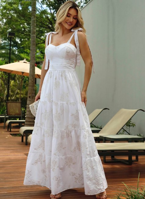 Vestido Branco Longo Para Crisma Vestido Longo Vestidos Para