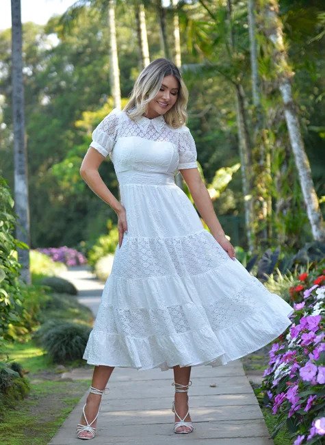 vestido midi classico